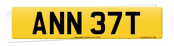 Registration number ANN 37T